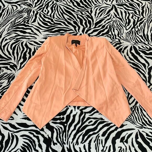 BCBGMaxAzaria Abree peach blush women’s open long sleeve suit jacket blazer - Picture 4 of 13